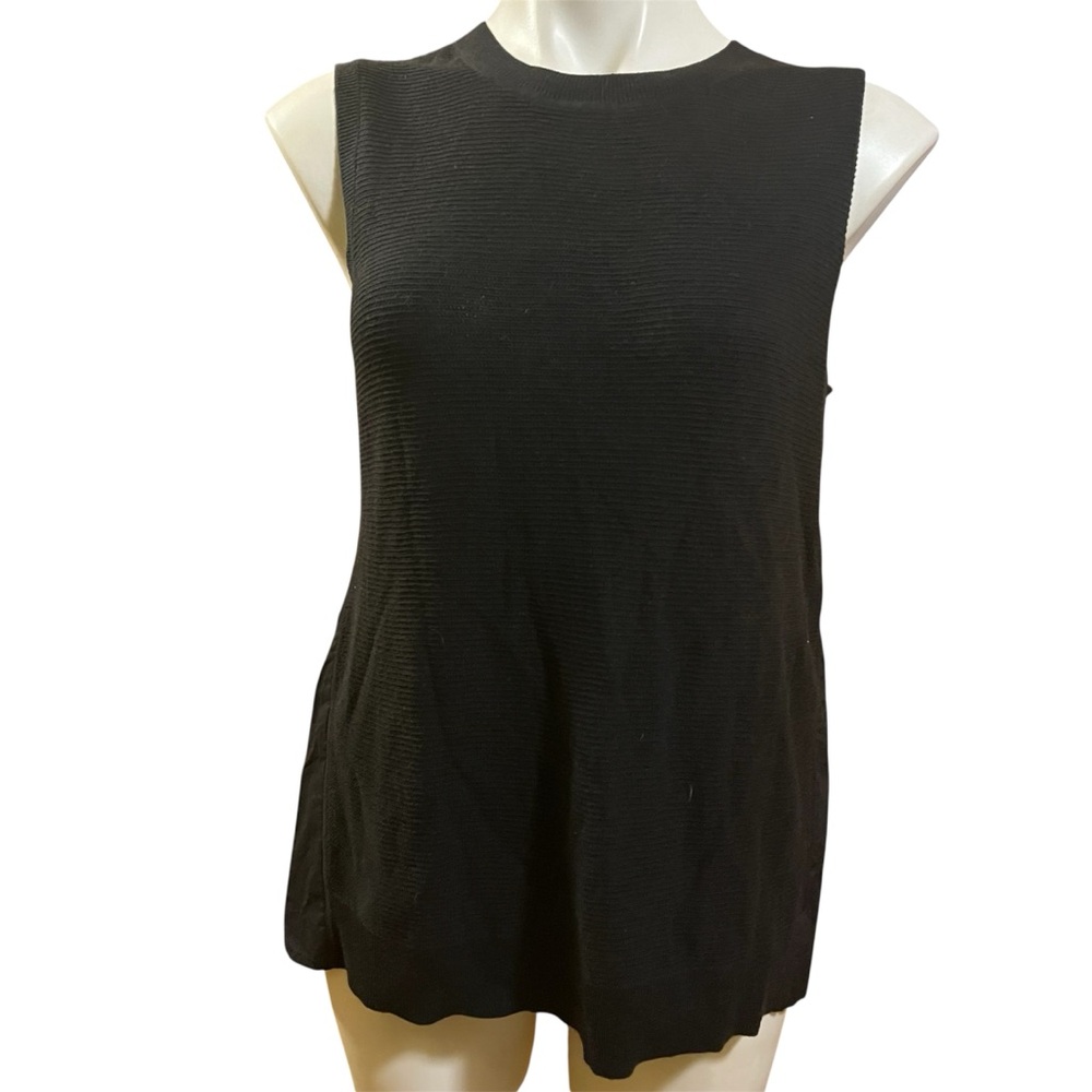 Banana Republic Black Sleeveless sweater vest open back